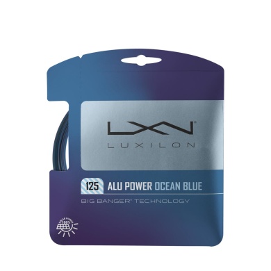 Luxilon Tennis String Alu Power 1.25 (Durability+Power) ocean blue 12m Set